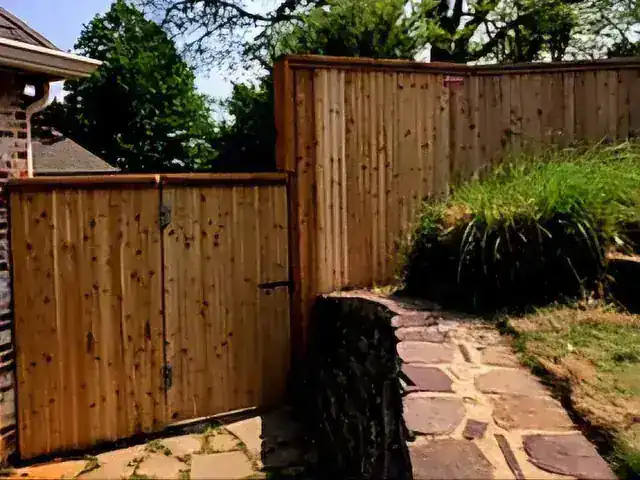 A completed fence run on a Tulsa property