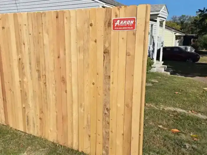 A finished fence installation by Aaron Fence in Tulsa