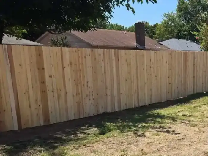 A finished fence installation by Aaron Fence in Tulsa