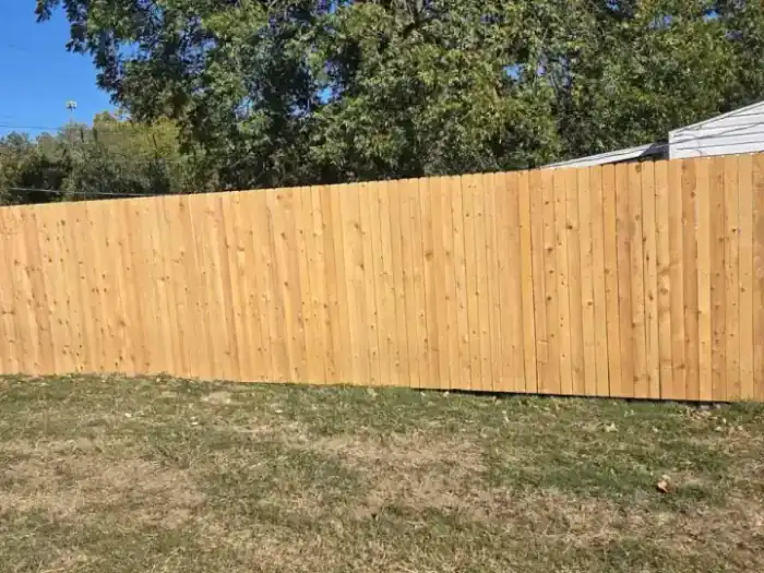 A finished fence installation by Aaron Fence in Tulsa