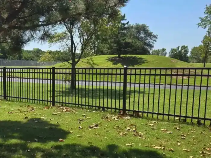 A finished fence installation by Aaron Fence in Tulsa