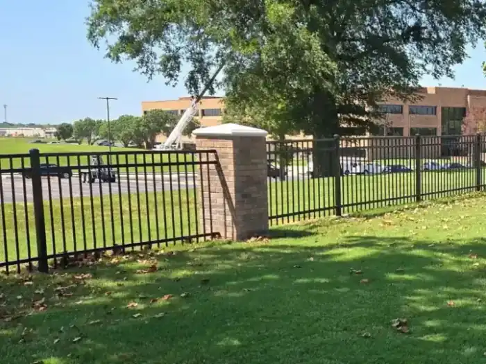 A finished fence installation by Aaron Fence in Tulsa